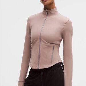 lululemon define mesh back jacket Nulu in ashen rose color